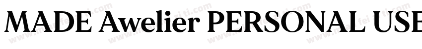 MADE Awelier PERSONAL USE ExtraBold字体转换